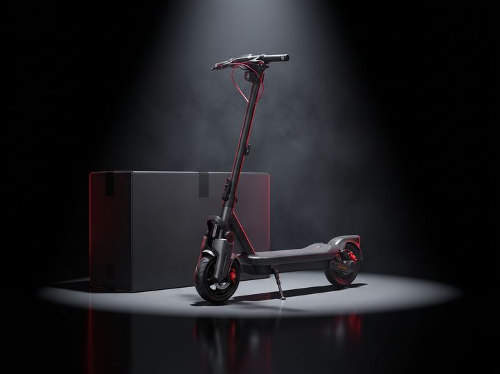Onarımı tamamlanmış scooter, teslime hazır